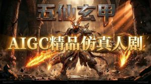 AIGC精品仿真人短剧教学，以五仙玄甲风为例展示保姆级实操教学-木子聊项目