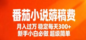 番茄小说赚稿费稳定300+每天，实操落地两年，新手小白必做，超级简单！-木子聊项目