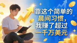 付费文章：靠这个简单的晨间习惯，我赚了超过一千万美元-木子聊项目