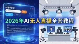 2026年AI无人直播全套教程:OBS安装+软件配置+直播间搭建+话术生成+一键开播实操-木子聊项目