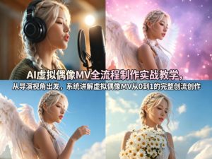 AI虚拟偶像MV全流程制作实战教学,从导演视角出发,系统讲解虚拟偶像MV从0到1的完整创作流程-木子聊项目