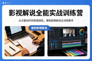 影视解说全能实战训练营:从文案创作到剪辑调色,爆款剧情解说全流程教学-木子聊项目