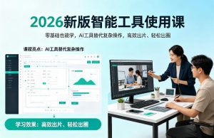 2026新版智能工具使用课，零基础也能学，用AI工具替代复杂操作，高效出片、轻松出圈-木子聊项目