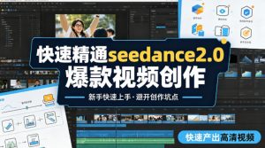 快速精通seedance2.0爆款视频创作,快速产出高清视频,避开大量创作坑点,新手也能快速上手-木子聊项目