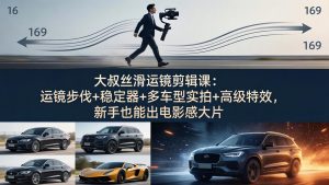 大叔丝滑运镜剪辑课：运镜步伐+稳定器+多车型实拍+高级特效，新手也能出电影感大片-木子聊项目