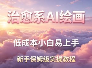 治愈系AI绘画提示词项目，低成本小白易上手，每天10分钟，新手保姆级实操教程-木子聊项目