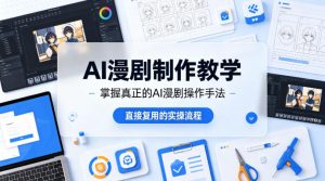 AI漫剧制作教学,带你掌握真正的AI漫剧操作手法,直接复用的实操流程-木子聊项目