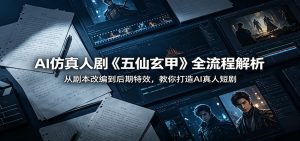 AI仿真人剧《五仙玄甲》全流程解析:从剧本改编到后期特效,教你打造AI真人短剧-木子聊项目
