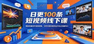 日更100条短视频线下课：揭秘批量创作底层逻辑，手把手教你高效出片抢占流量风口-木子聊项目