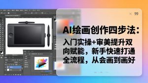 AI绘画创作四步法:入门实操+审美提升双向赋能,新手快速打通全流程,从会画到画好-木子聊项目