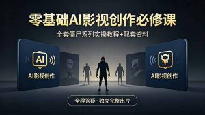 零基础AI影视创作必修课，全套僵尸系列实操教程加配套资料，全程答疑带你独立完整出片-木子聊项目