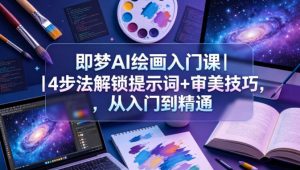 即梦AI绘画入门课|4步法解锁提示词+审美技巧,从入门到精通-木子聊项目