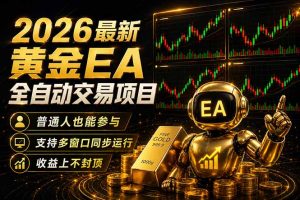 最新黄金EA量化赛道,全程自动执行,多窗口操作直接放大结果-木子聊项目