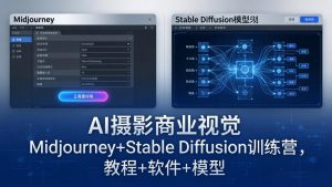 AI摄影商业视觉Midjourney+Stable Diffusion训练营，教程+软件+模型-木子聊项目