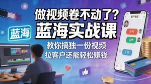做视频卷不动了?蓝海实战课教你搞独一份视频,拉客户还能轻松賺钱!【原创双语字幕】-木子聊项目