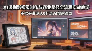 AI漫剧影视级制作与商业路径全流程实战教学,手带你从0打造AI爆款漫剧-木子聊项目