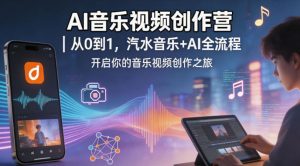 AI音乐视频创作营|从0到1,汽水音乐+AI全流程,开启你的音乐视频创作之旅-木子聊项目