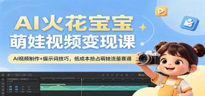 AI火花宝宝萌娃视频变现课:AI视频制作+提示词技巧,低成本抢占萌娃流量赛道-木子聊项目