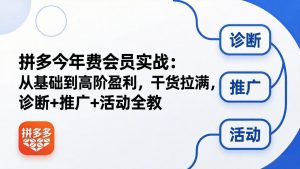 拼多多年费会员实战(更新26年4月28-木子聊项目