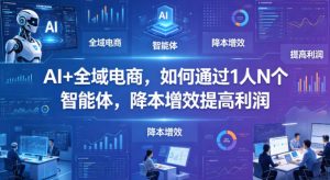 AI+全域电商,如何通过1人N个智能体,降本增效提高利润-木子聊项目