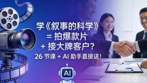 学《叙事的科学》= 拍爆款片 + 接大牌客户?26 节课 + AI 助手直接送!-木子聊项目