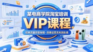 某电商学院淘宝培训VIP课程，各种经典有用的流量获取秘籍，改善运营产品没利润的处境(2026年5月)-木子聊项目