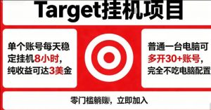 海外平台Target商品浏览曝光,24小时运行无需人工值守,日收益100美刀+电脑可多开【揭秘】-木子聊项目