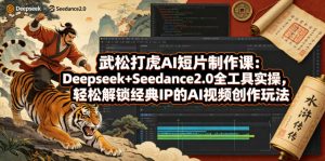 武松打虎AI短片制作课:Deepseek+Seedance2.0全工具实操,轻松解锁经典IP的AI视频创作玩法-木子聊项目