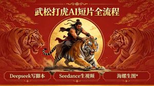 武松打虎AI短片全流程:Deepseek写脚本+Seedance生视频+海螺生图-木子聊项目