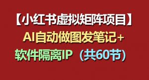 小红书虚拟矩阵项目:软件隔离IP+AI自动做图发笔记(共60节)-木子聊项目