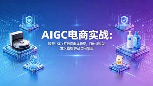 AIGC电商实战班:即梦+SD+豆包直出详情页,扫地机洗发水猫粮多品类可复现-木子聊项目