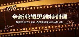 全新剪辑思维特训课：颠覆常规学习路径，靠剪辑逻辑搞定拍摄创作-木子聊项目