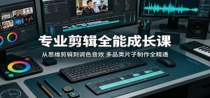 专业剪辑全能成长课:从思维剪辑到调色音效,多品类片子制作全精通-木子聊项目