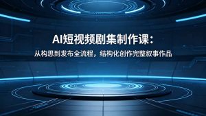 AI短视频剧集制作课:从构思到发布全流程,结构化创作完整叙事作品-木子聊项目