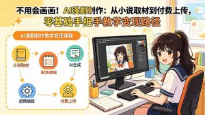 不用会画画!AI漫剧制作:从小说取材到付费上传,零基础手把手教学变现路径-木子聊项目