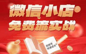 微信小店免费流实战，有货源无货源双模式，从开店到爆单全实操课，小白也能月入1W+-木子聊项目
