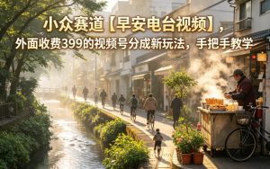 小众赛道【早安电台视频】，外面收费399的视频号分成新玩法，手把手教学-木子聊项目