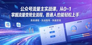 公众号流量主实战课,从0~1掌握流量变现全流程,普通人也能轻松上手-木子聊项目