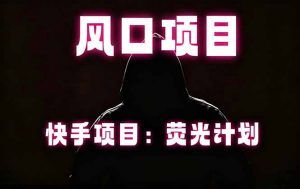快手风口项目,荧光计划托管,长期稳定,适合批量做-木子聊项目