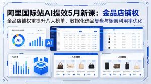 阿里国际站AI提效5月新课:金品店铺权重提升八大榜单,数据化选品复盘与橱窗利用率优化-木子聊项目