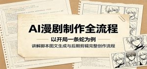 AI漫剧制作全流程：以开局一条蛇为例，讲解脚本图文生成与后期剪辑完整创作流程-木子聊项目