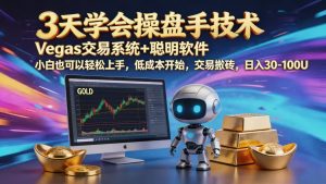 三天学会操盘手技术，vegas技术+聪明软件，小白也可以轻松上手，日入1000+-木子聊项目