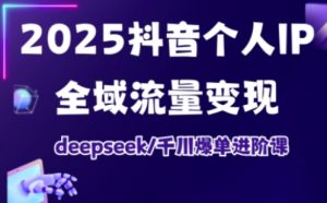 抖音个人IP全域流量变现进阶课，deepseek千川爆单进阶课(更新2026年05月)-木子聊项目