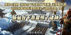 爆款AI漫剧《斩仙台下我震惊了诸神》深度解析课，逐段拆解仙侠漫剧镜头与制作思路，快速复刻爆款创作模式-木子聊项目
