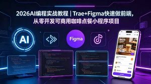 2026AI编程实战教程｜Trae+Figma快速做前端，从零开发可商用咖啡点餐小程序项目-木子聊项目