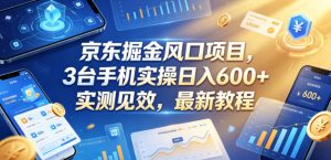 京东掘金风口项目，3台手机实操日入600+，实测见效，最新教程【揭秘】-木子聊项目