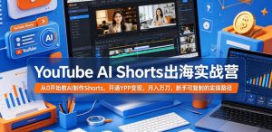 YouTube AI Shorts出海实战营，从0开始教AI制作Shorts，开通YPP变现，月入万刀，新手可复制的实操路径-木子聊项目