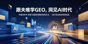跟夫唯学GEO，洞见AI时代，把复杂技术“蒸馏”成通俗易懂的实操方法，一起开启全新的探索征程-木子聊项目