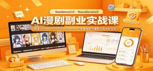 AI漫剧副业实战课：精通Seedance2.0与NanoBanana2零基础复刻爆款实现涨粉变现-木子聊项目
