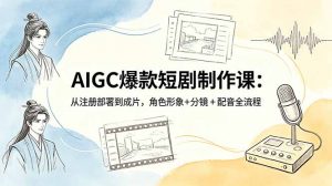 AIGC爆款短剧制作课：从注册部署到成片，角色形象+分镜+配音全流程-木子聊项目